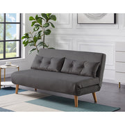 Jola Large Velvet Foldable 2 Seater Sofa Bed with Pillows