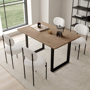 Belluno 180cm Extending Dining Table Set With 4 Boucle Chairs