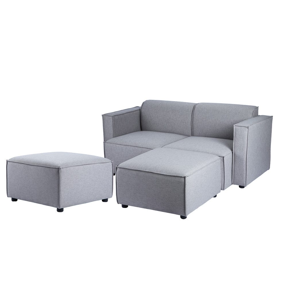 Tessa Modular 2 Seater Sofa with 2 Ottomans – Furniture Maxi