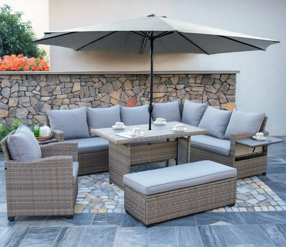 Garden Tables With Parasol Hole Sets