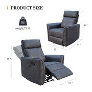Leathaire Grey Manual Recliner Sofa / Armchair Set