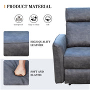Leathaire Grey Manual Recliner Sofa / Armchair Set