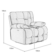 Sleek Velvet Recliner Armchair Manual Or Electric Option