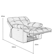 Sleek Velvet 3+1 Recliner Sofa Set Manual Or Electric Option