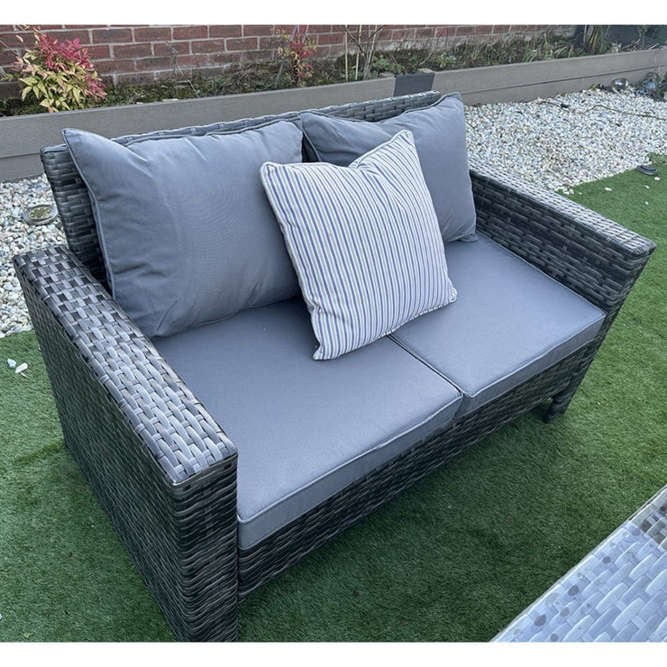Outdoor Garden 6 Seater Rattan Seater Sofa Set With Lift Up Dining Table