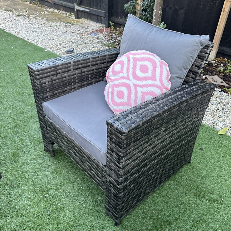 Outdoor Garden 6 Seater Rattan Seater Sofa Set With Lift Up Dining Table