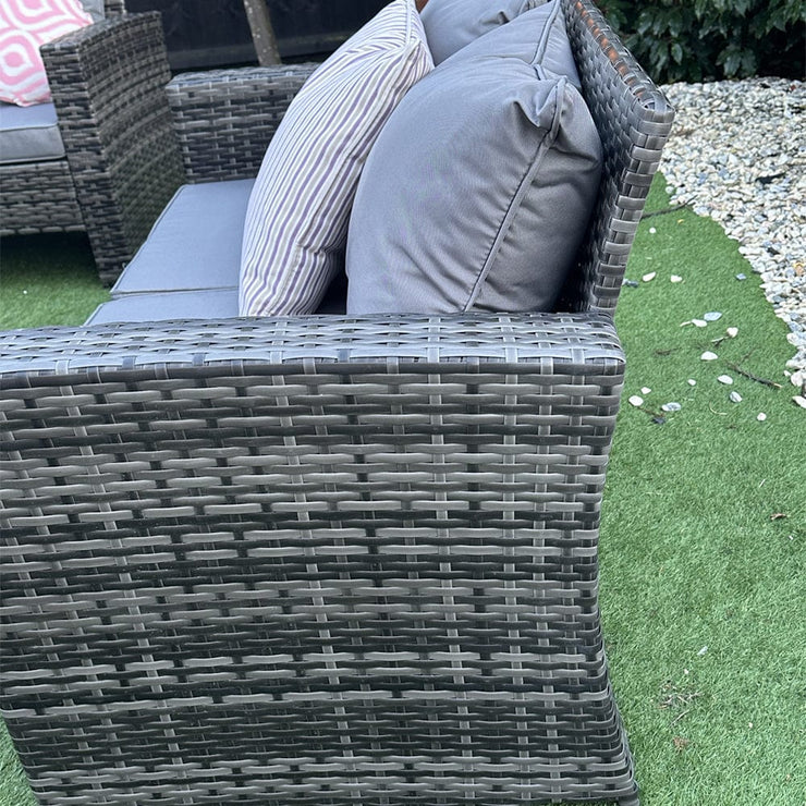 Outdoor Garden 6 Seater Rattan Seater Sofa Set With Lift Up Dining Table