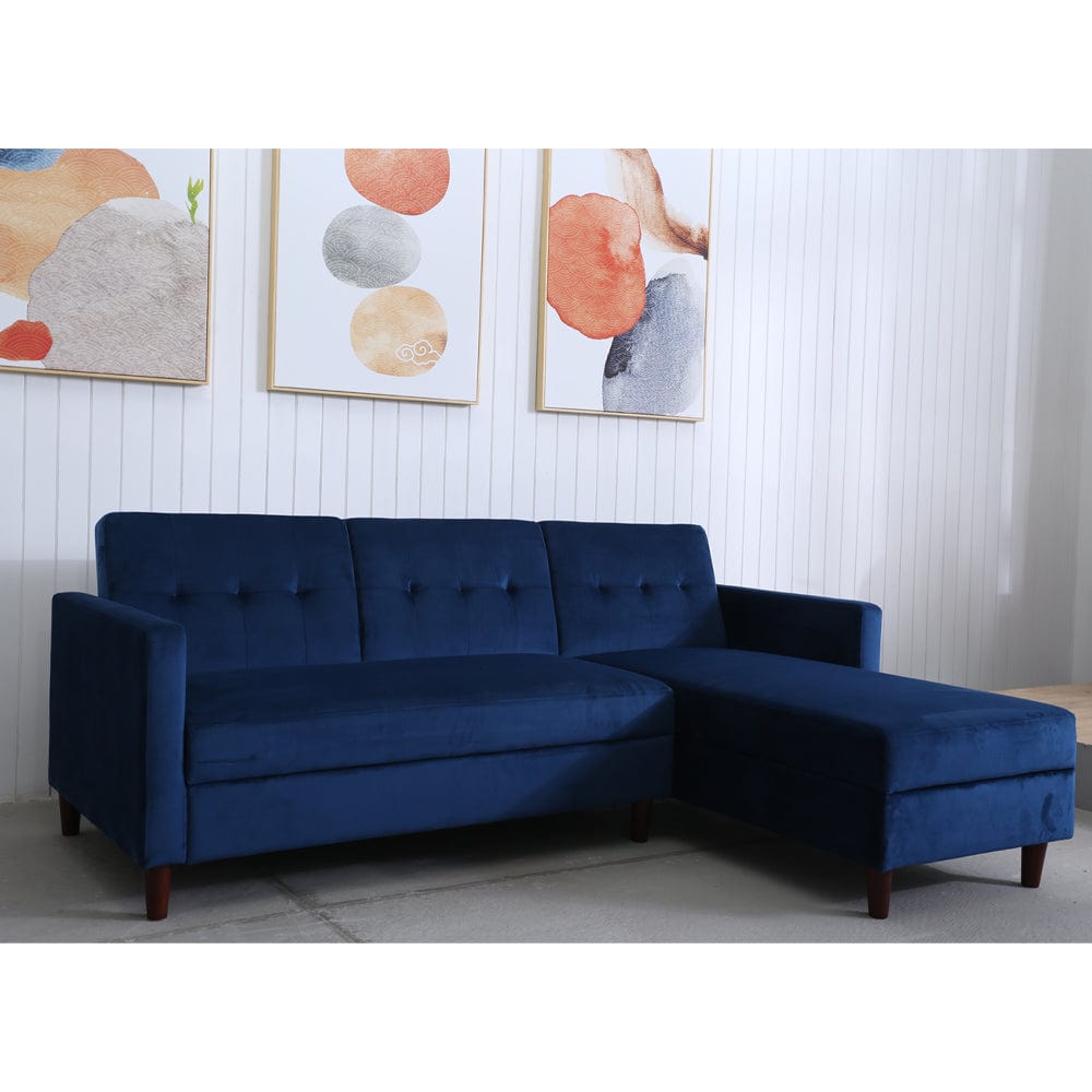 Sleeper blue sofas sales