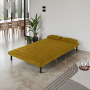 Jola Velvet Foldable 2 Seater Sofa Bed with Pillows