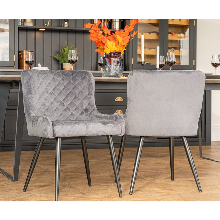 Set of 2 Lisa Velvet Dining Chair