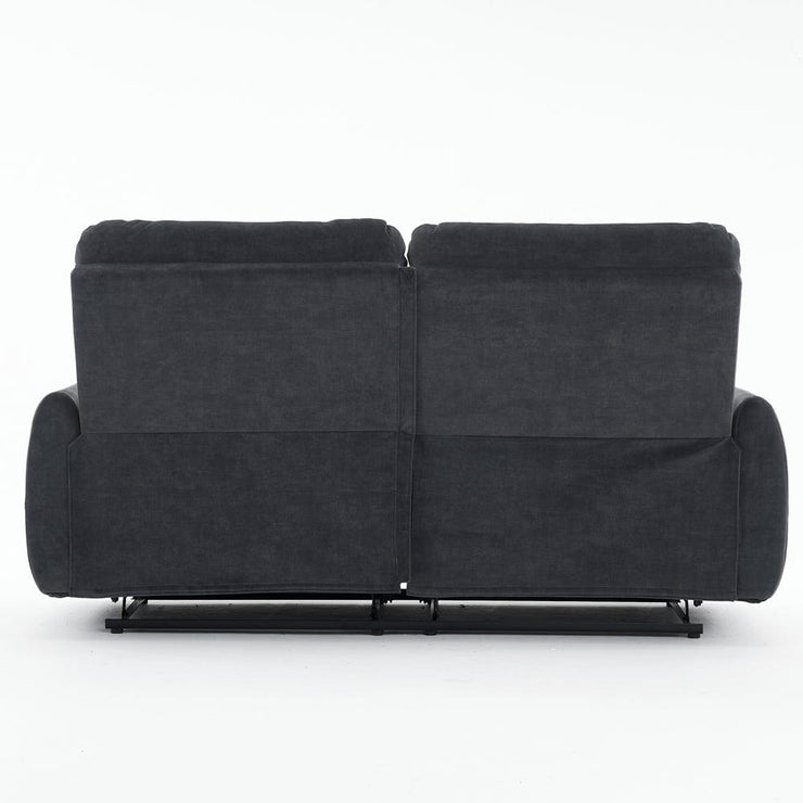 Elvie Grey Velvet Manual Recliner Sofa / Armchair