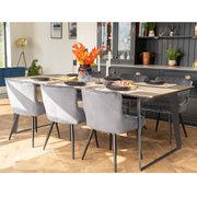 Set of 2 Lisa Velvet Dining Chair