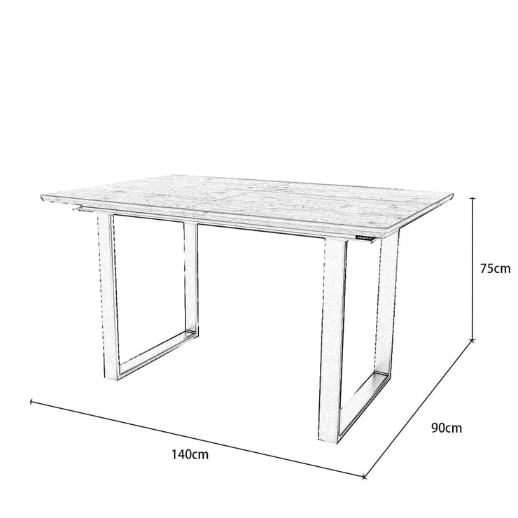 Belluno 180cm Extending Dining Table Set With 4 Boucle Chairs