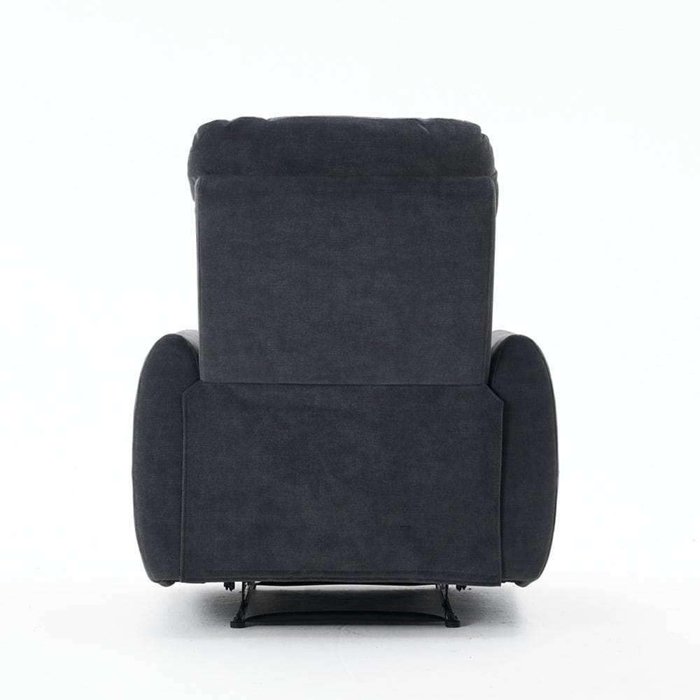 Elvie Grey Velvet Manual Recliner Sofa / Armchair