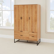 Belluno Industrial Style 2 Piece Bedroom Set With Wardrobe And Chest