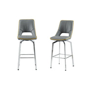 Set Of 2 Milo PU Swivel Bar Stool