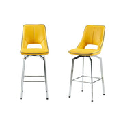 Set Of 2 Milo PU Swivel Bar Stool