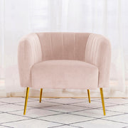 Russell Velvet Armchair In Pink
