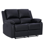 Palermo 3+2+1 Black Leather Electric Or Manual Recliner Sofa Set