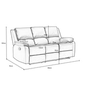 Palermo Grey Leather 3 Seater Electric Or Manual Recliner Sofa