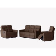 Pablo Brown Plush Manual Recliner Sofa / Armchair