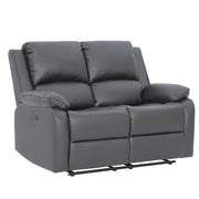 Palermo 3+2+1 Grey Leather Electric Or Manual Recliner Sofa Set