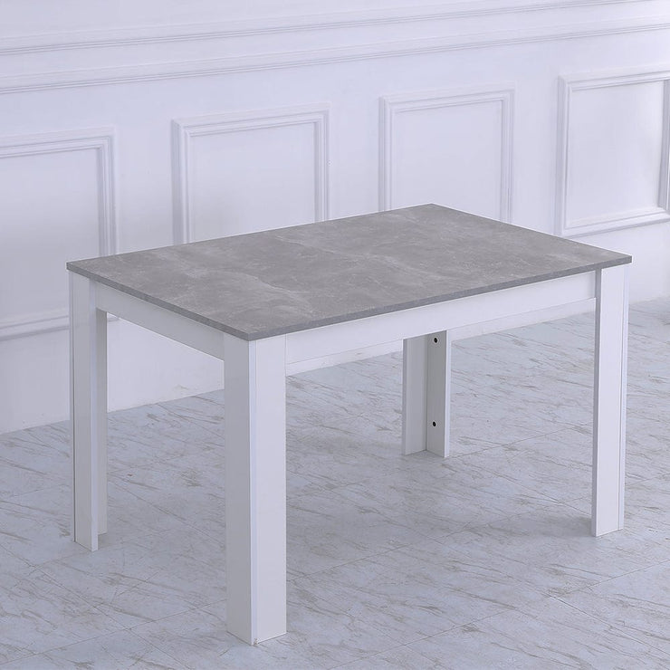 Orsa Rectangle Concrete Effect Dining Table Set with 4 Chairs