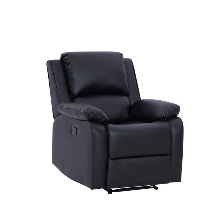 Palermo 3+2+1 Black Leather Electric Or Manual Recliner Sofa Set