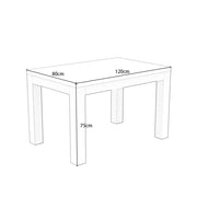 Agata 120cm - 240cm Transformer Table White High Gloss Extending Dining Table