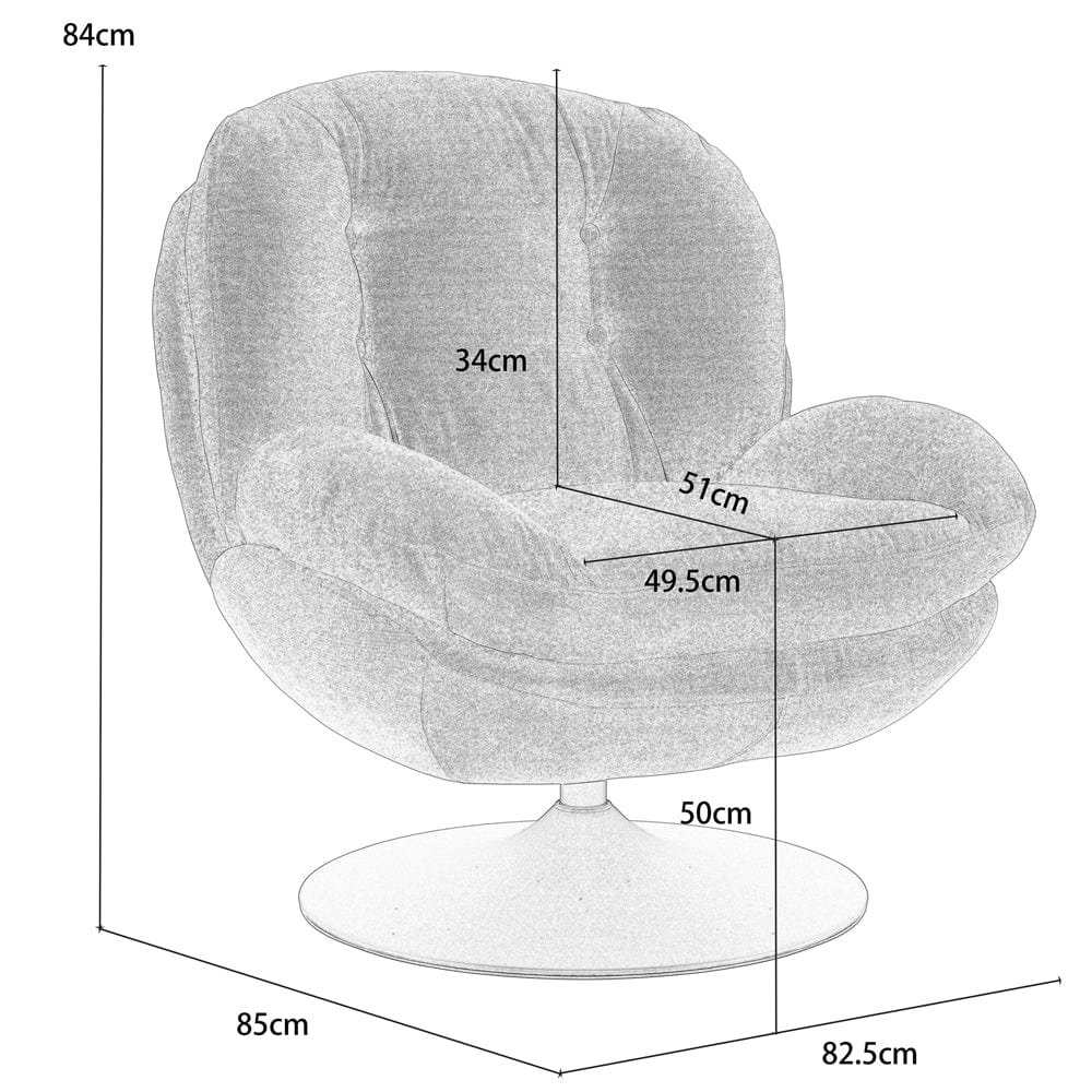 Sol Plush Swivel Leisure Chair