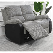 Fabraic Boston Grey Plush 2 Suíochán recliner