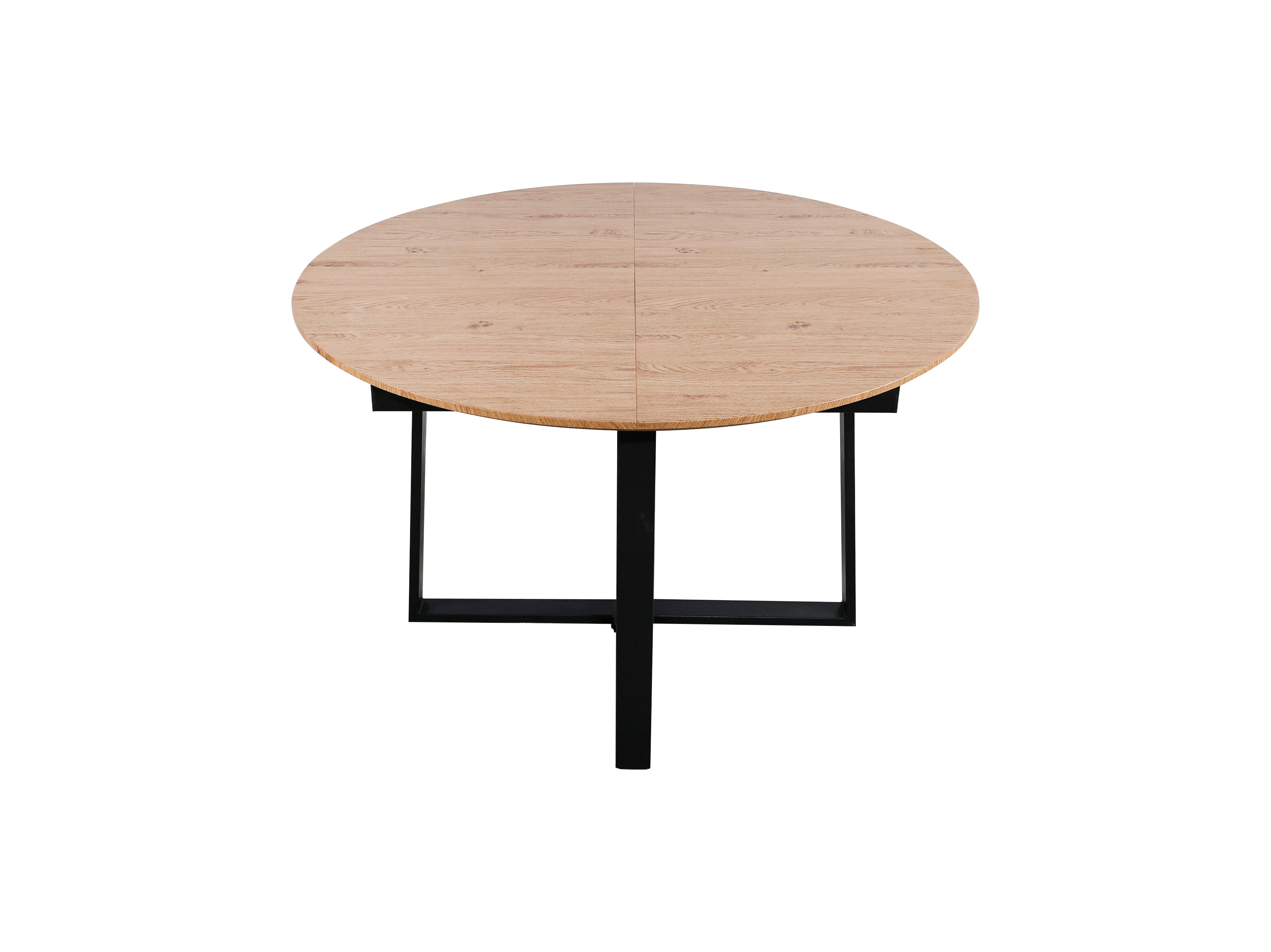 Belluno Industrial Style 160cm Round Extending Dining Table