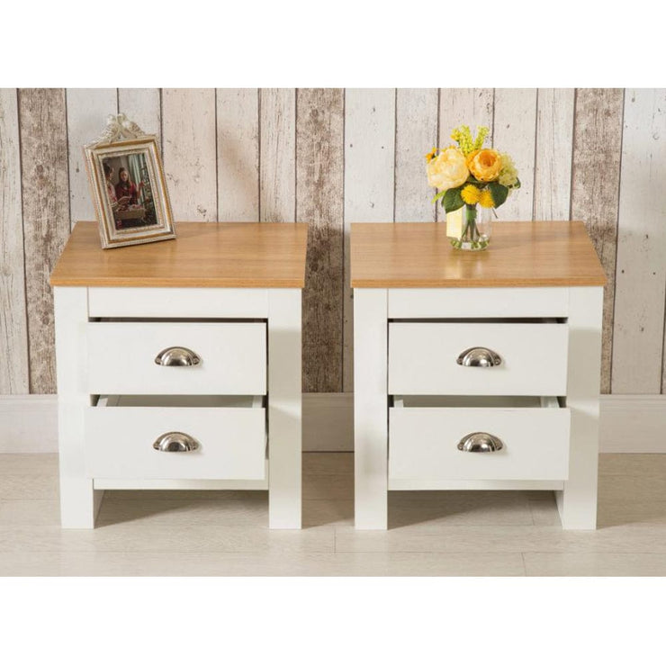 Set of 2 Heritage 2 Drawer Bedside Tables