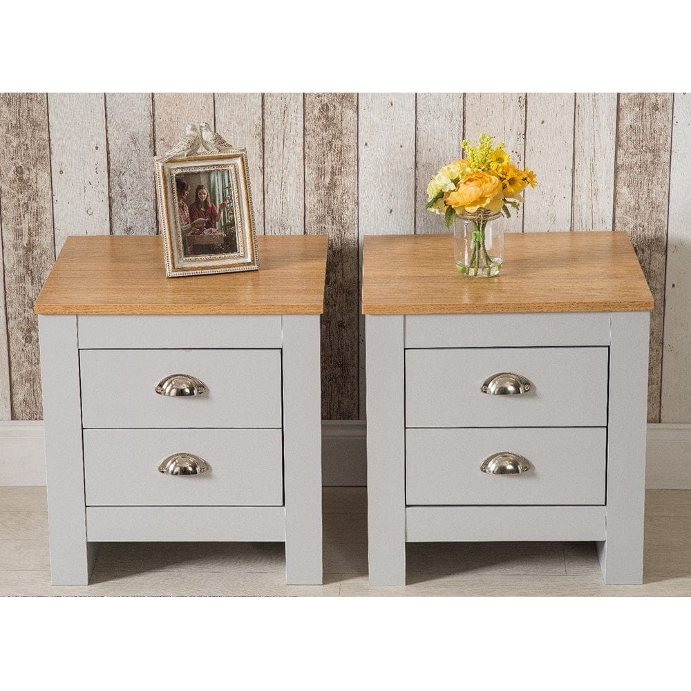Heritage 3 Piece Bedside Chest Set With 2 Bedside Tables