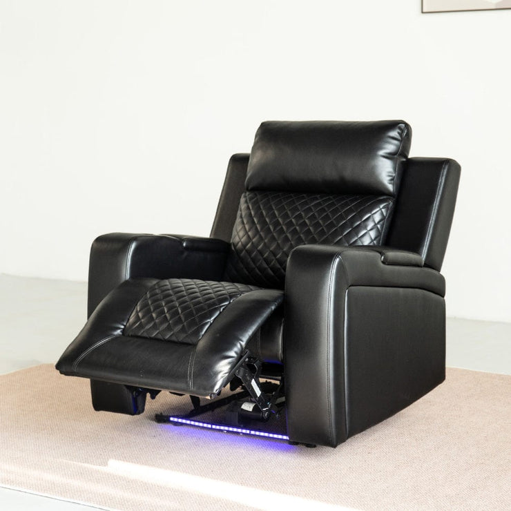 Black PU Leather Electric Recliner Functional 2 Seater Sofa/3 Seater Sofa / Armchair Set