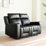 Black PU Leather Electric Recliner Functional 2 Seater Sofa/3 Seater Sofa / Armchair Set