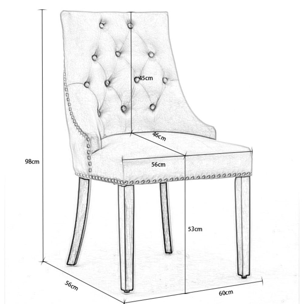 Avers Grey Velvet Button Back Dining Chairs