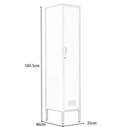 Set of 2 Steel Lush® Single Door Locker Set With Adjustable Shelf Storage Cabinet