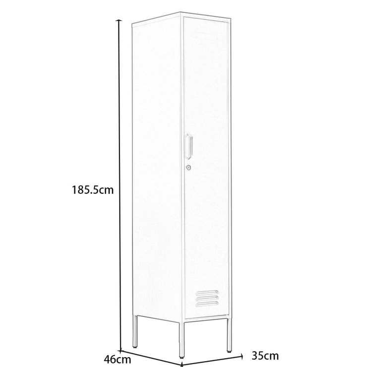 Steel Lush® Single Door Locker With Adjustable Shelf Storage Cabinet