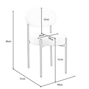 Belluno 180cm Sínte Tábla Itheacháin Le 4 Chathaoirleach Boucle Agus Binse