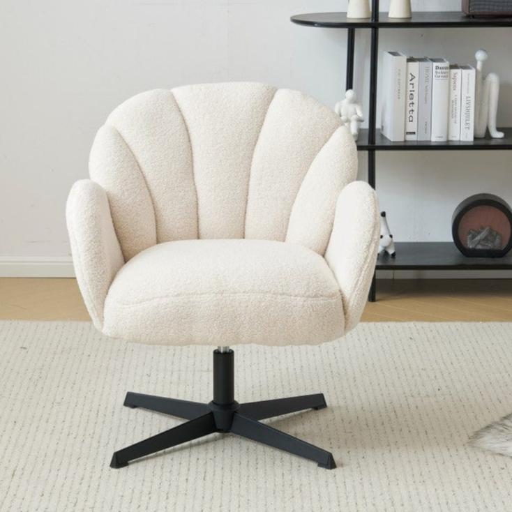 Molly Boucle Swivel Chair Armchair
