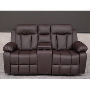 Brown PU Leather Pushback Recliner 2 Seater Sofa/3 Seater Sofa / Armchair Set