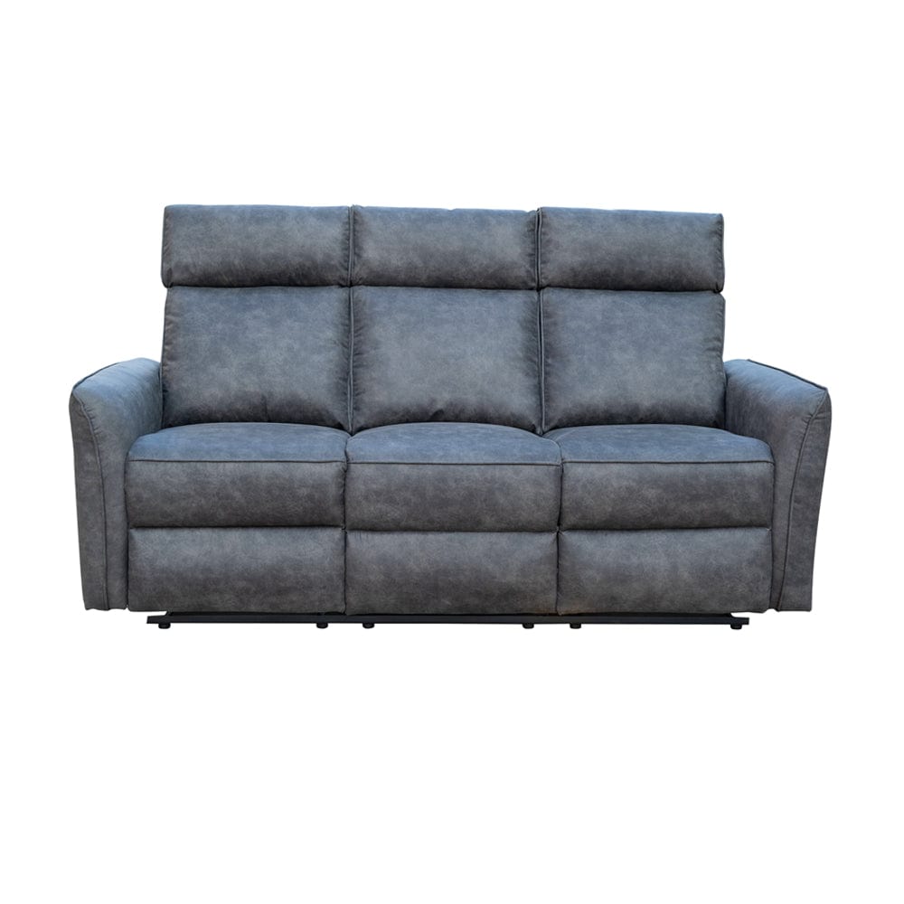 Leathaire Grey Manual Recliner Sofa / Armchair Set