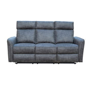 Leathaire Grey Manual Recliner Sofa / Armchair Set