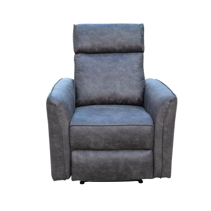 Leathaire Grey Manual Recliner Sofa / Armchair Set