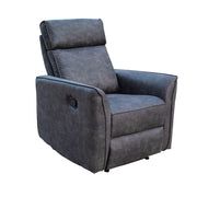 Leathaire Grey Manual Recliner Sofa / Armchair Set