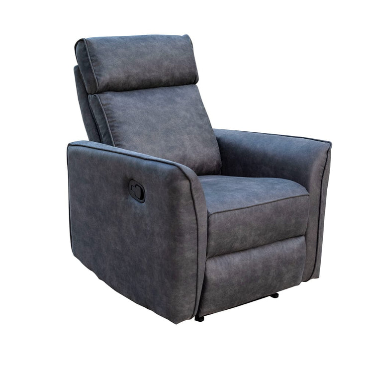 Leathaire Grey Manual Recliner Sofa / Armchair Set