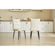 A Pair of Dining Chairs with Cushioned Backrest