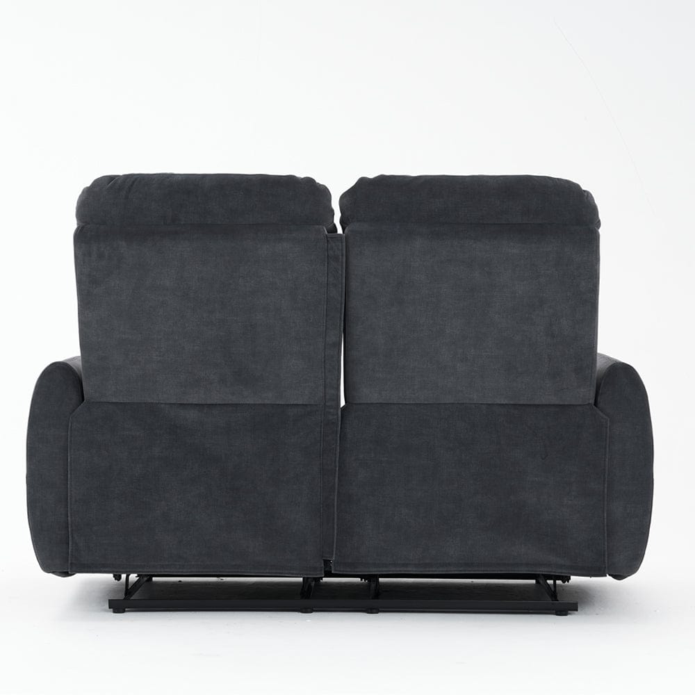 Elvie Grey Velvet Manual Recliner Sofa / Armchair