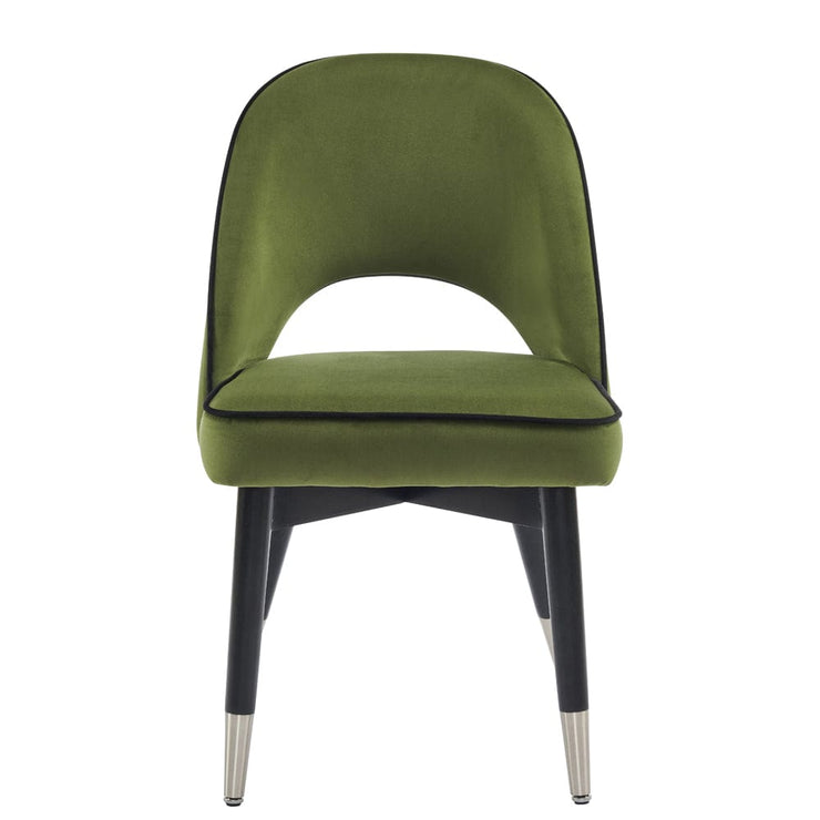Amore Velvet Upholstery Dining Chair with Legs - Set Of 2